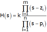 Pole-Zero Representations of Linear Physical Systems